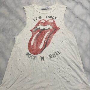 Daydreamer Rolling Stones “It’s Only Rock ‘n Roll” Distressed Tank | Size S